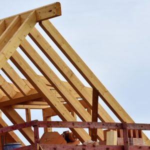 photo of partially constructed roof